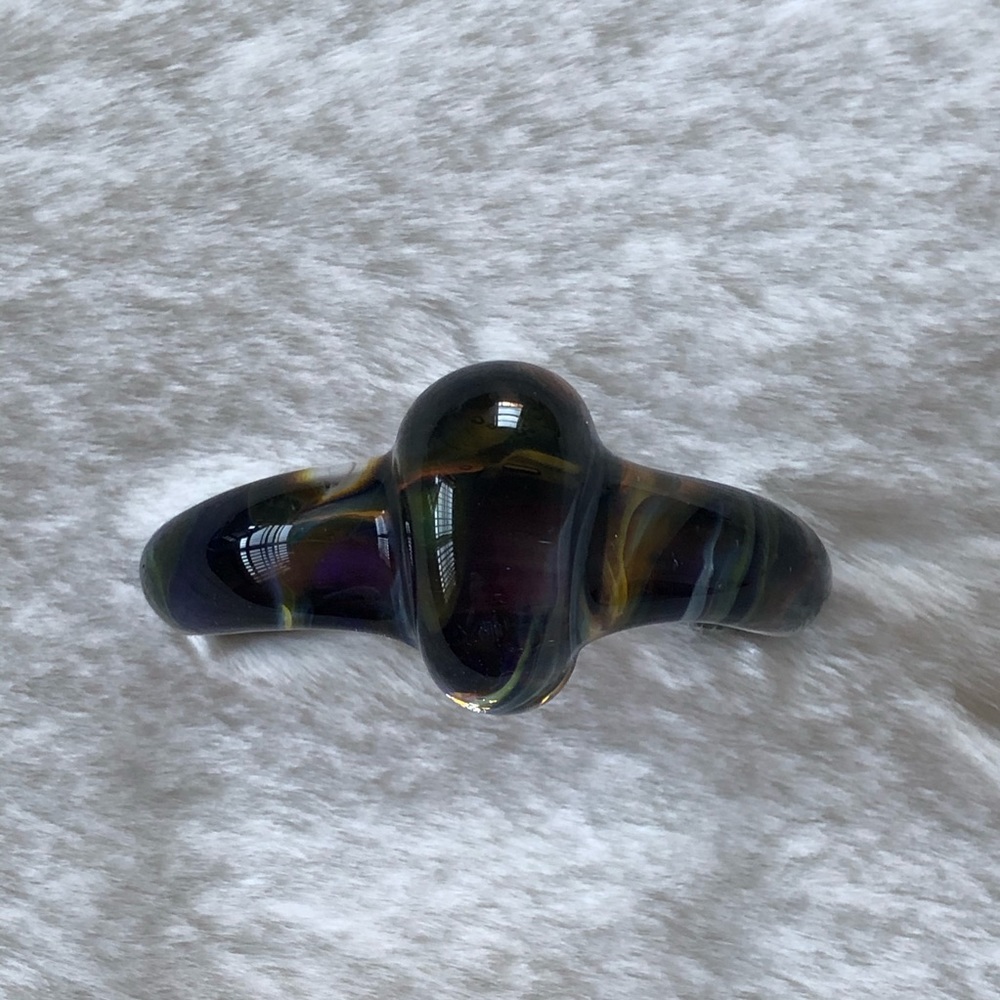 Dichroic Art Glass Illusion Cuff Bracelet.